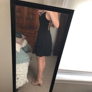 Little black backless dress